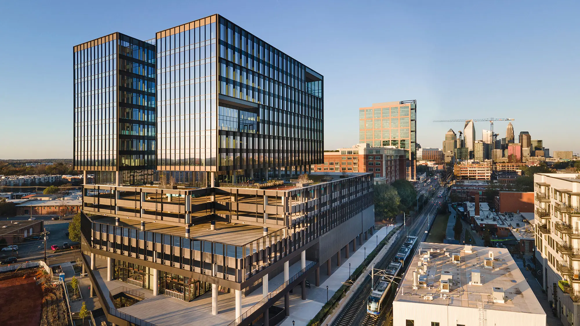 Mixed-use commercial development combining office, retail, and residential property uses