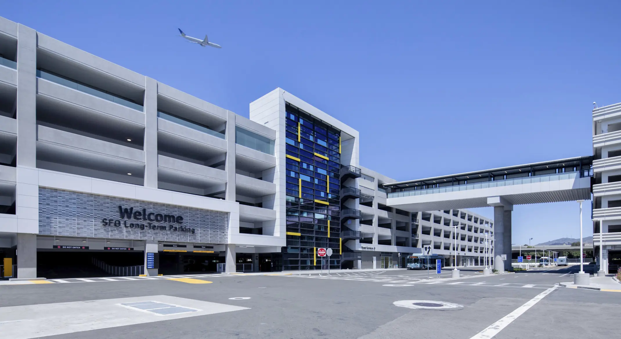 Commercial parking facility equipped for public and private EV charging infrastructure