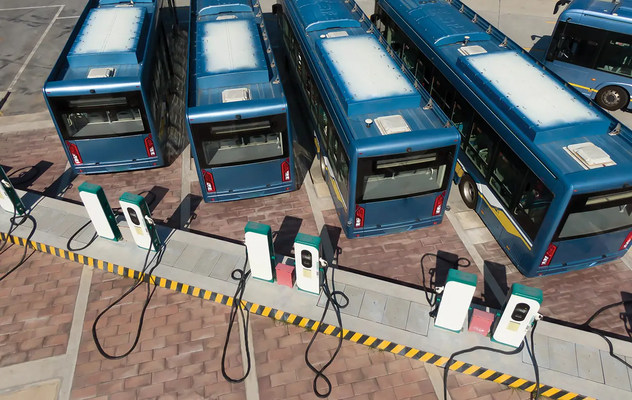 Transportation and fleet facility implementing electrification and energy management solutions