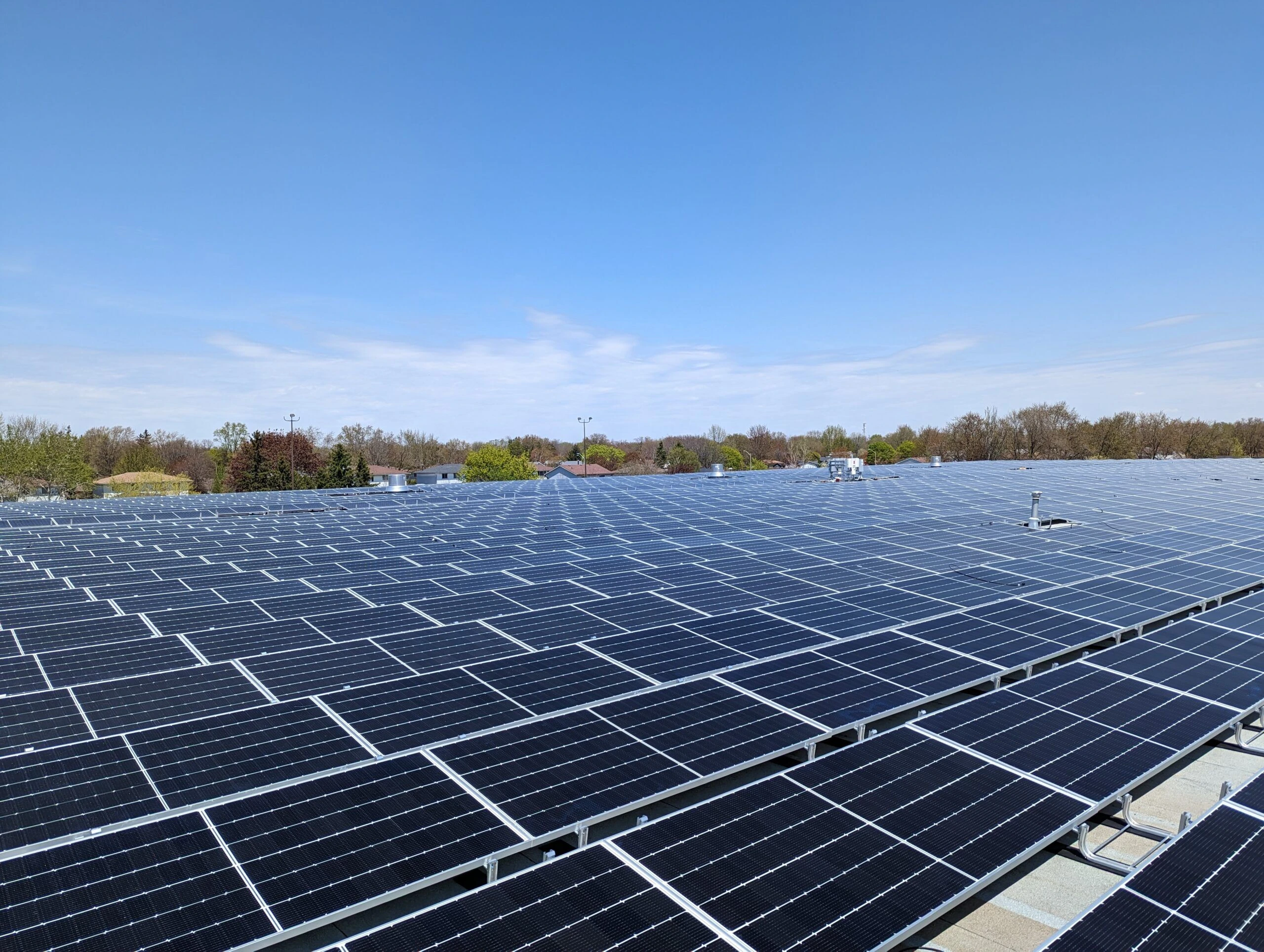8,000+ solar panels installed.