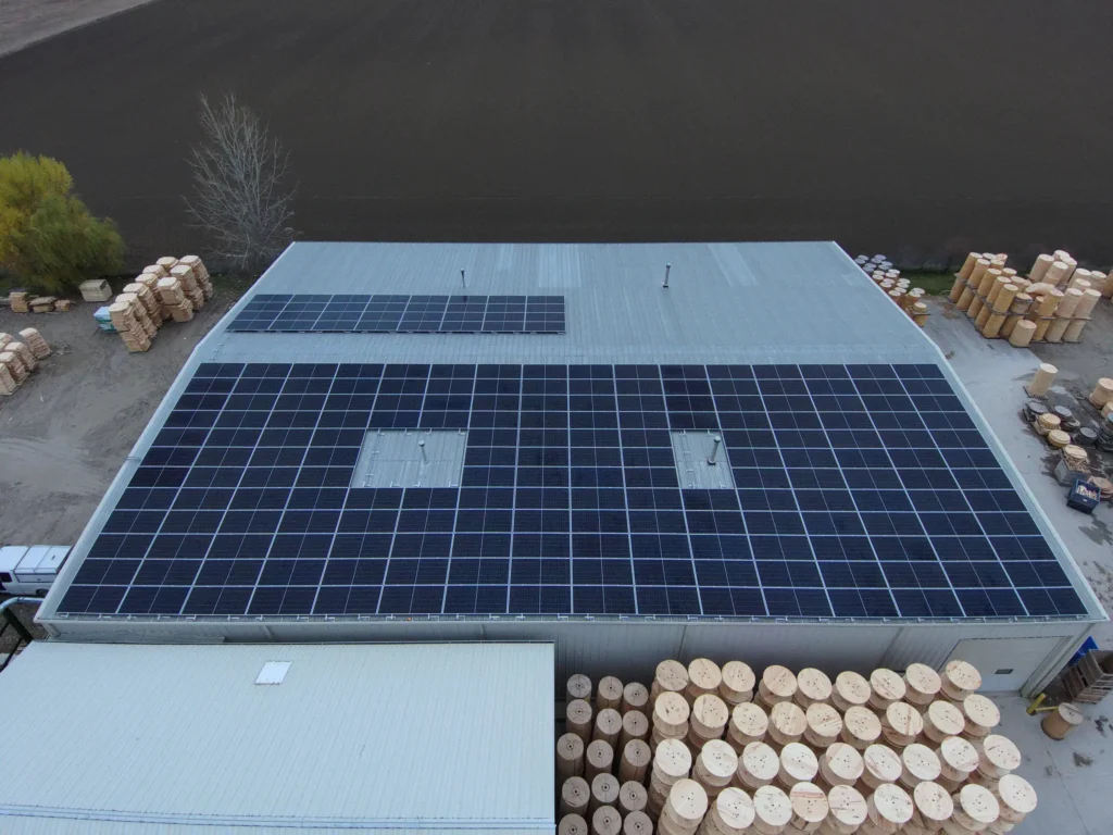 H&H Wood Products — 124.7 kW rooftop solar offsetting 99.4% of electricity at a wood products manufacturer in Tilbury, Ontario